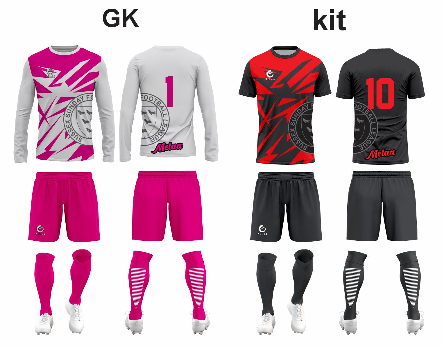 Melaa Sponsors Sussex Sunday Football League Charity Team with Custom Kit