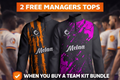 2 Free Managers Tops - design and colours to match your kit choices